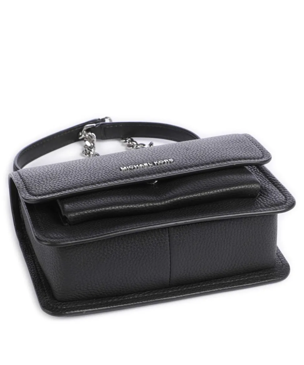 Claire Small Schultertasche genarbtes Rindsleder schwarz