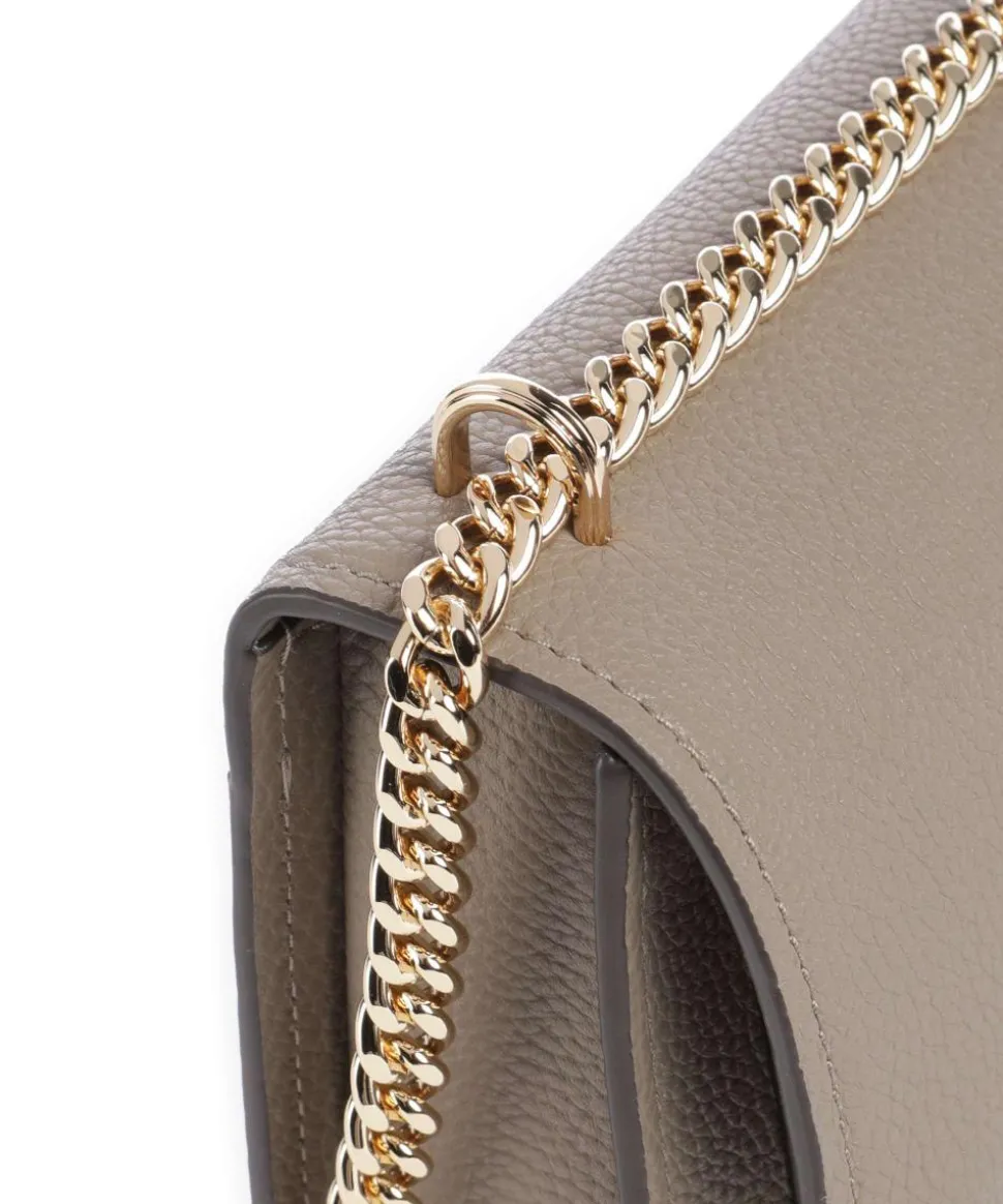 Claire Small Schultertasche genarbtes Rindsleder taupe