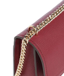 Claire Small Schultertasche genarbtes Rindsleder wein