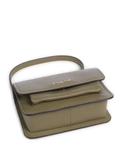 Claire Small Schultertasche genarbtes Rindsleder khaki