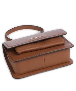 Claire Small Schultertasche genarbtes Rindsleder braun