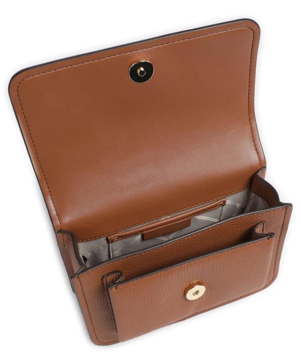 Claire Small Schultertasche genarbtes Rindsleder braun