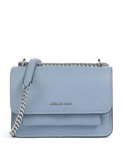 Claire Small Schultertasche genarbtes Rindsleder hellblau