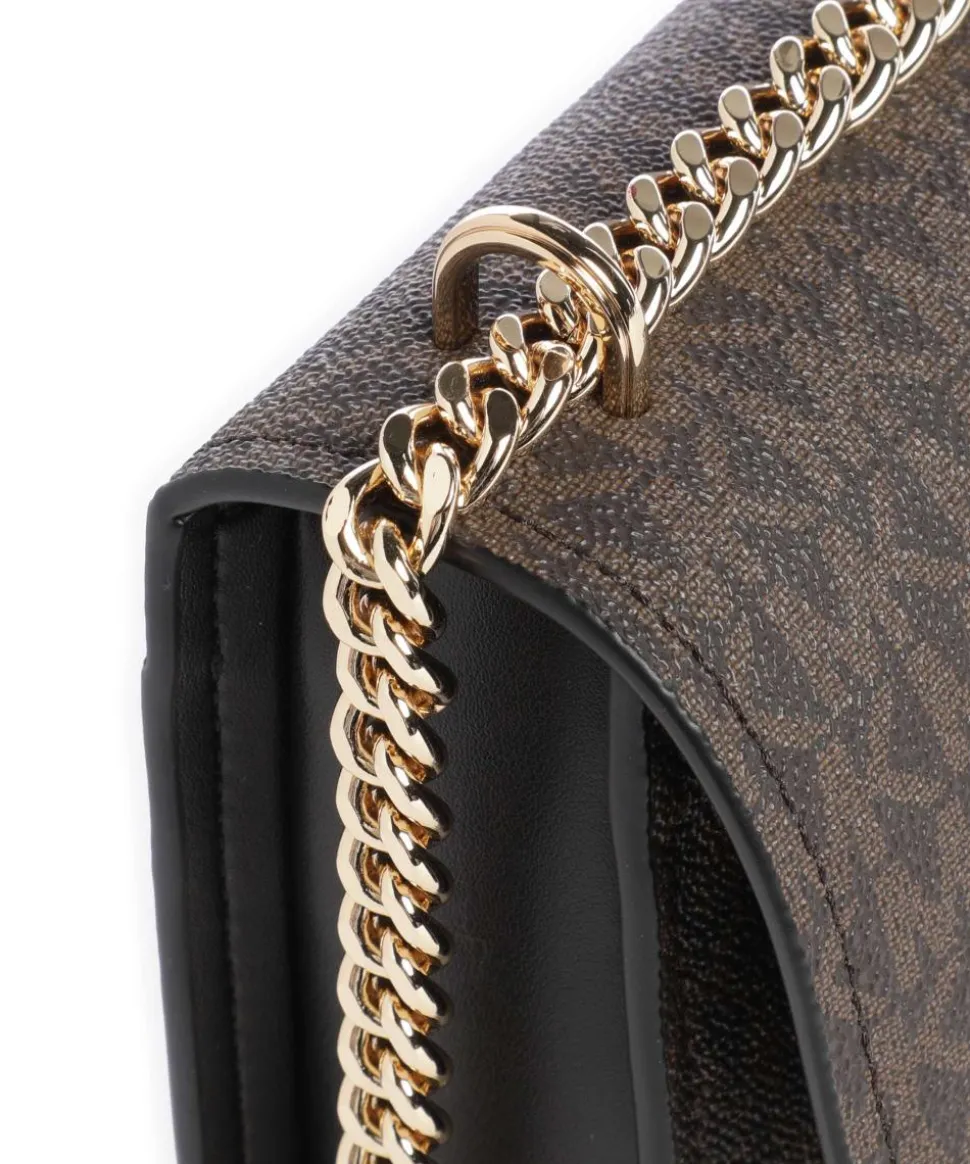 Claire Small Schultertasche Lederimitat dunkelbraun