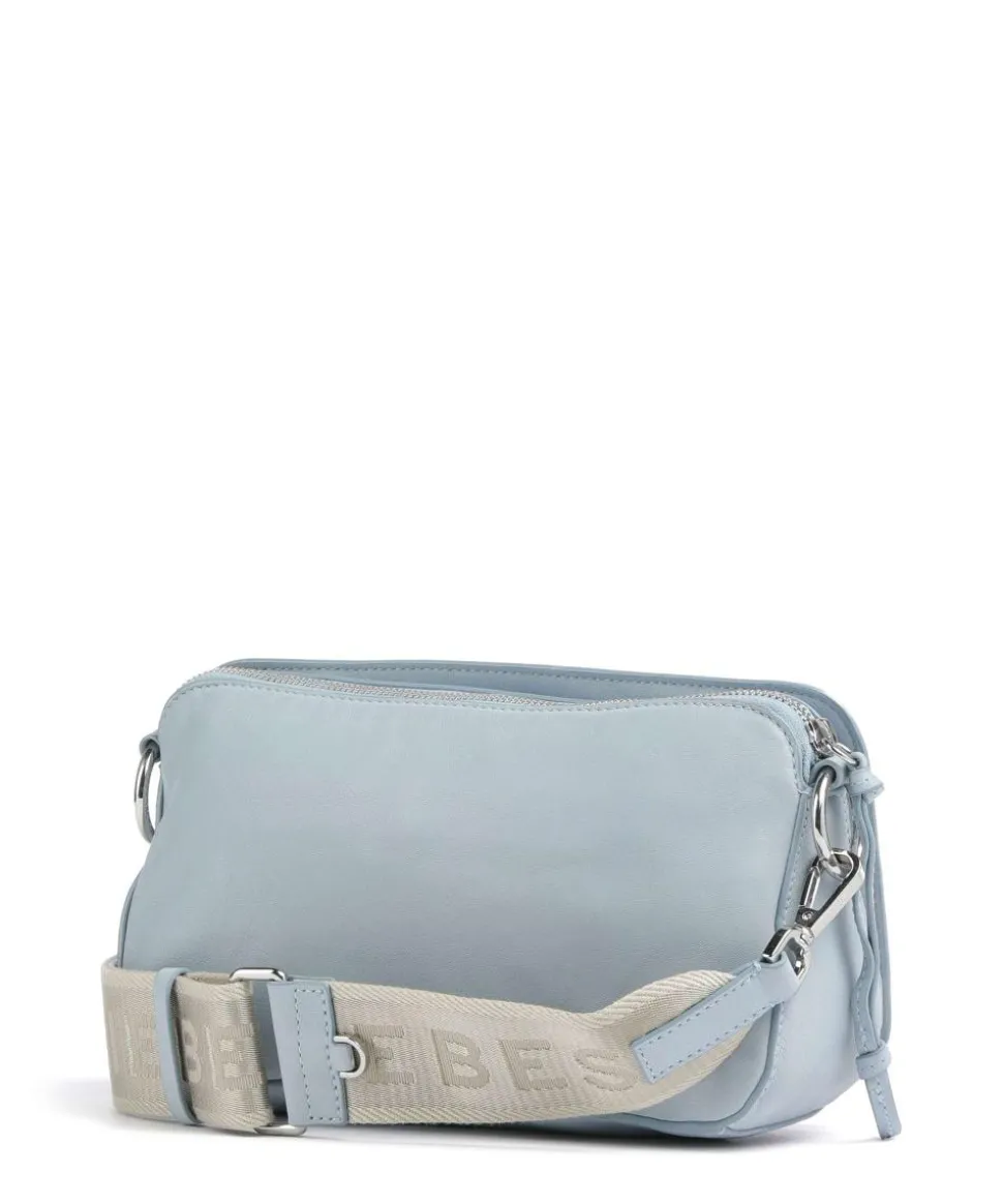 Clarice Sheep Natural M Umhängetasche Schafsleder hellblau