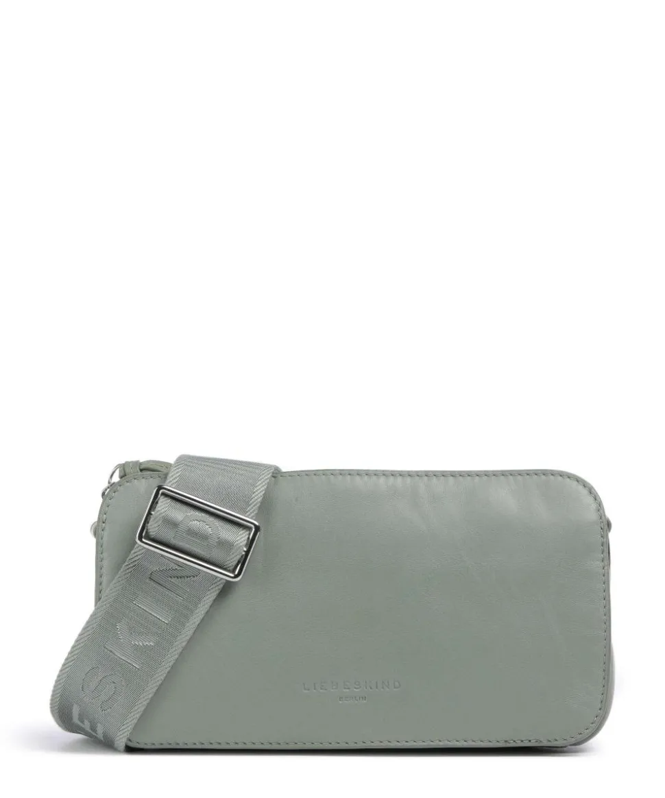 Clarice Sheep Natural Umhängetasche Schafsleder grünblau