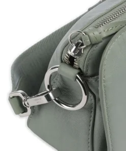 Clarice Sheep Natural Umhängetasche Schafsleder grünblau