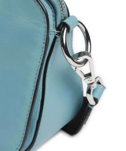 Clarice Sheep Natural Umhängetasche Lammleder petrol