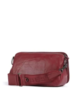 Clarice Sheep Natural Umhängetasche Schafsleder rot