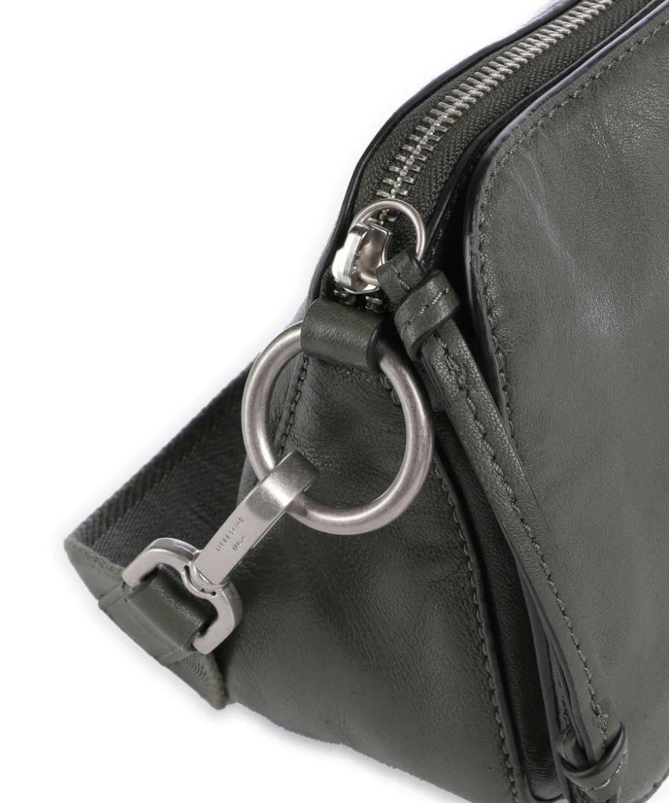 Clarice Sheep Natural Umhängetasche Schafsleder dunkelgrün