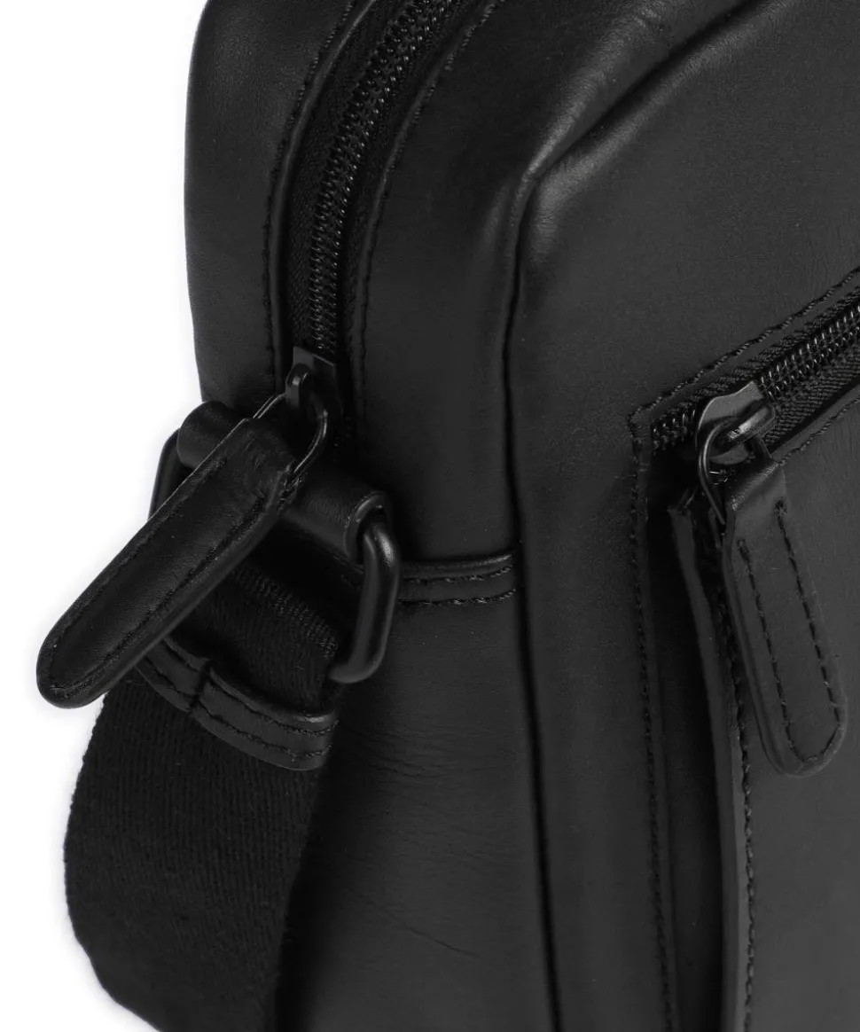 Clark Umhängetasche fein genarbtes Rindsleder schwarz