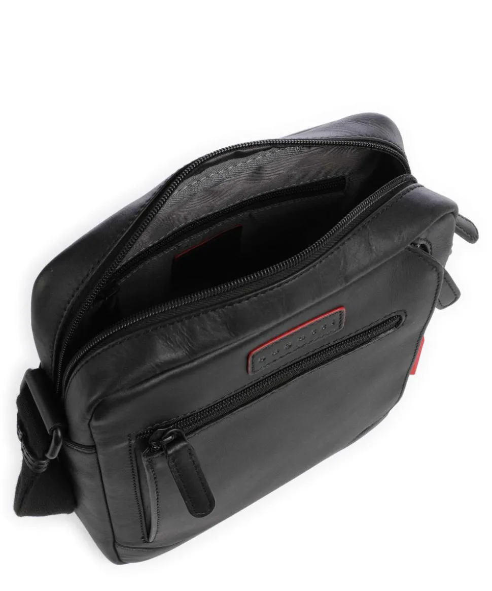 Clark Umhängetasche fein genarbtes Rindsleder schwarz