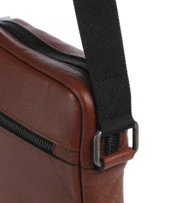 Clean Clean Umhängetasche Leder braun