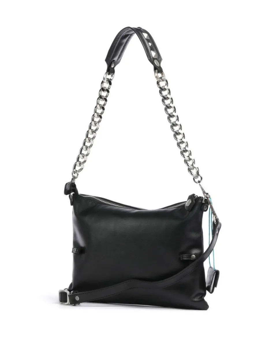 Cleveland Debbie Schultertasche fein genarbtes Kalbsleder schwarz