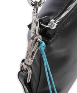 Cleveland Debbie Schultertasche fein genarbtes Kalbsleder schwarz