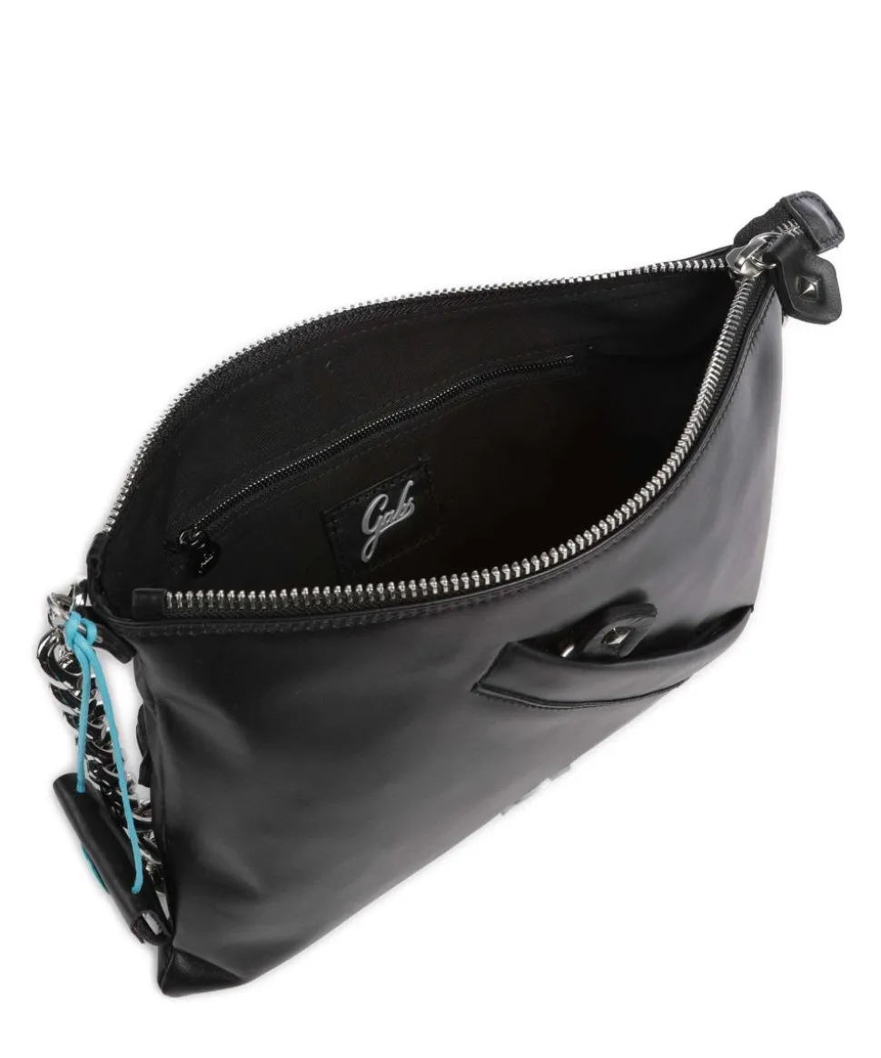 Cleveland Debbie Schultertasche fein genarbtes Kalbsleder schwarz