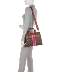 Clidia Handtasche Lederimitat braun