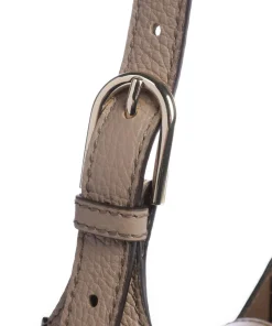 Club 2 S Beuteltasche genarbtes Leder taupe