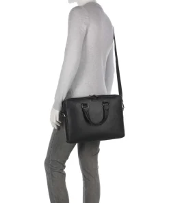 Côme Aktentasche 14″ genarbtes Rindsleder schwarz