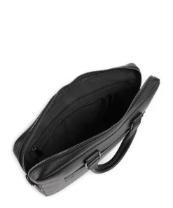 Côme Aktentasche 14″ genarbtes Rindsleder schwarz