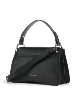 C-Me Handtasche genarbtes Leder schwarz