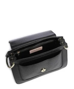 C-Me Handtasche genarbtes Leder schwarz