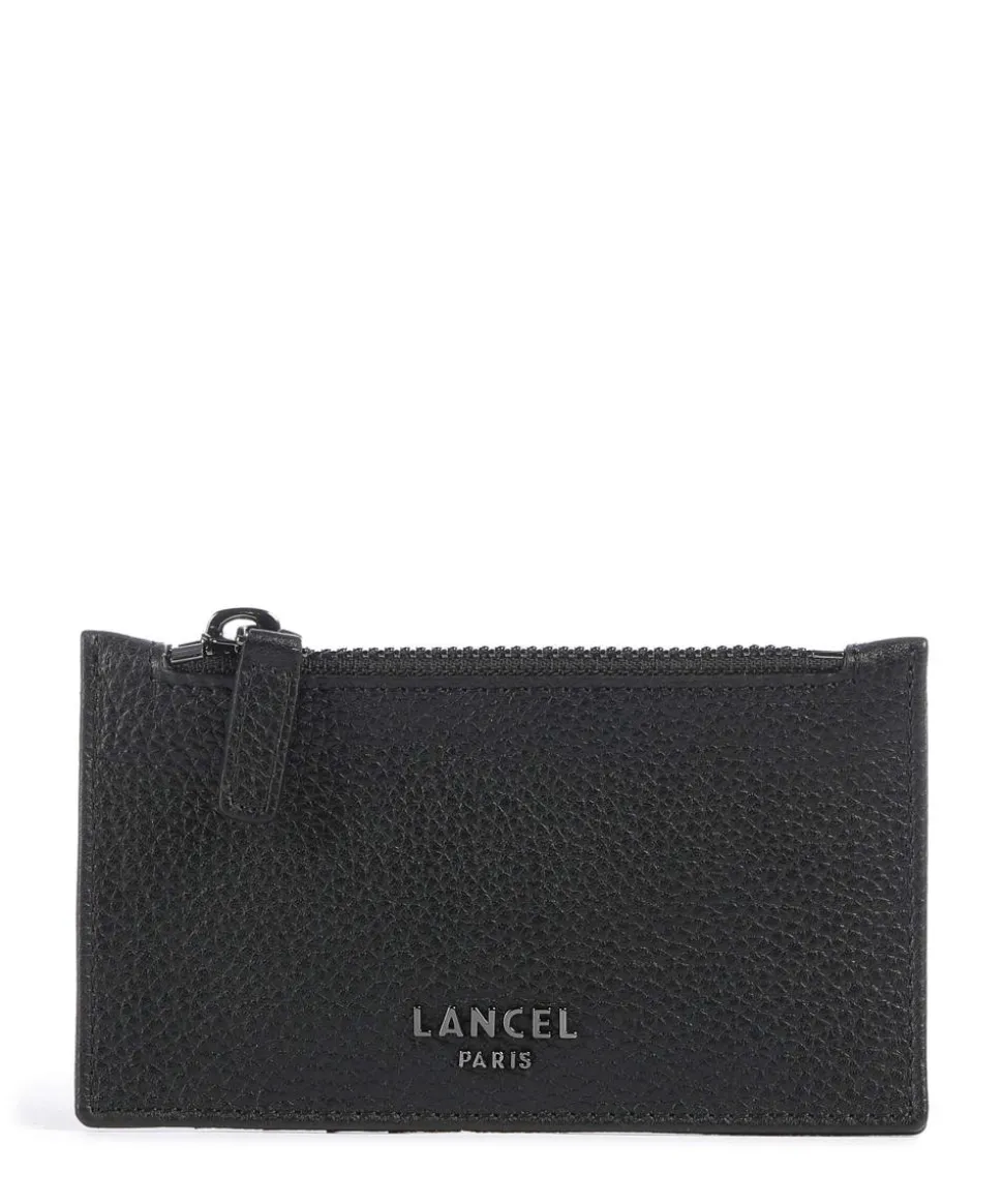 Côme Kreditkartenetui genarbtes Rindsleder schwarz