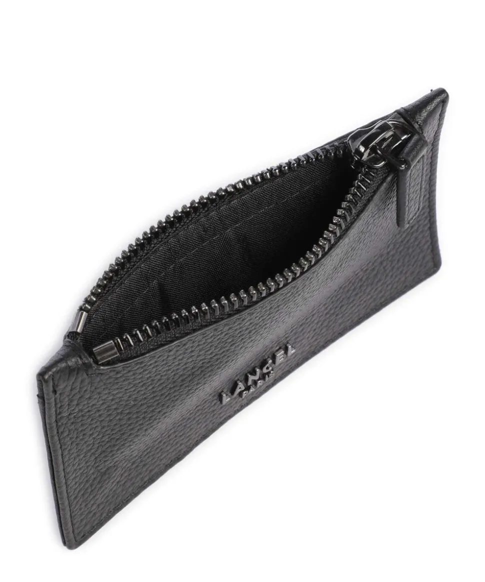 Côme Kreditkartenetui genarbtes Rindsleder schwarz