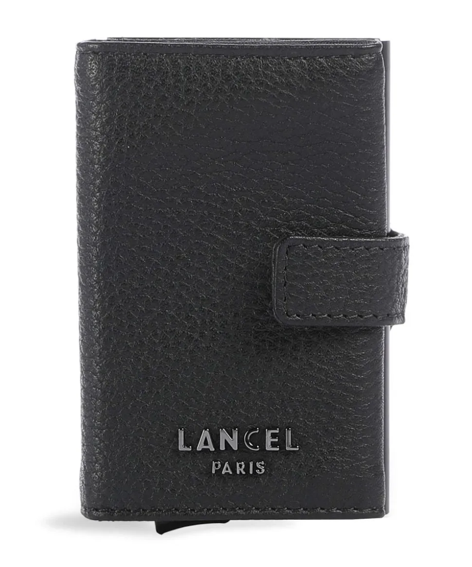 Côme Kreditkartenetui genarbtes Rindsleder schwarz