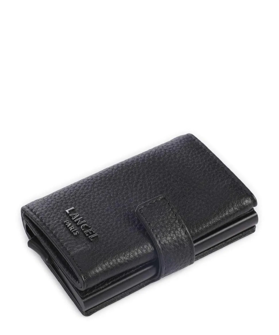 Côme Kreditkartenetui genarbtes Rindsleder schwarz