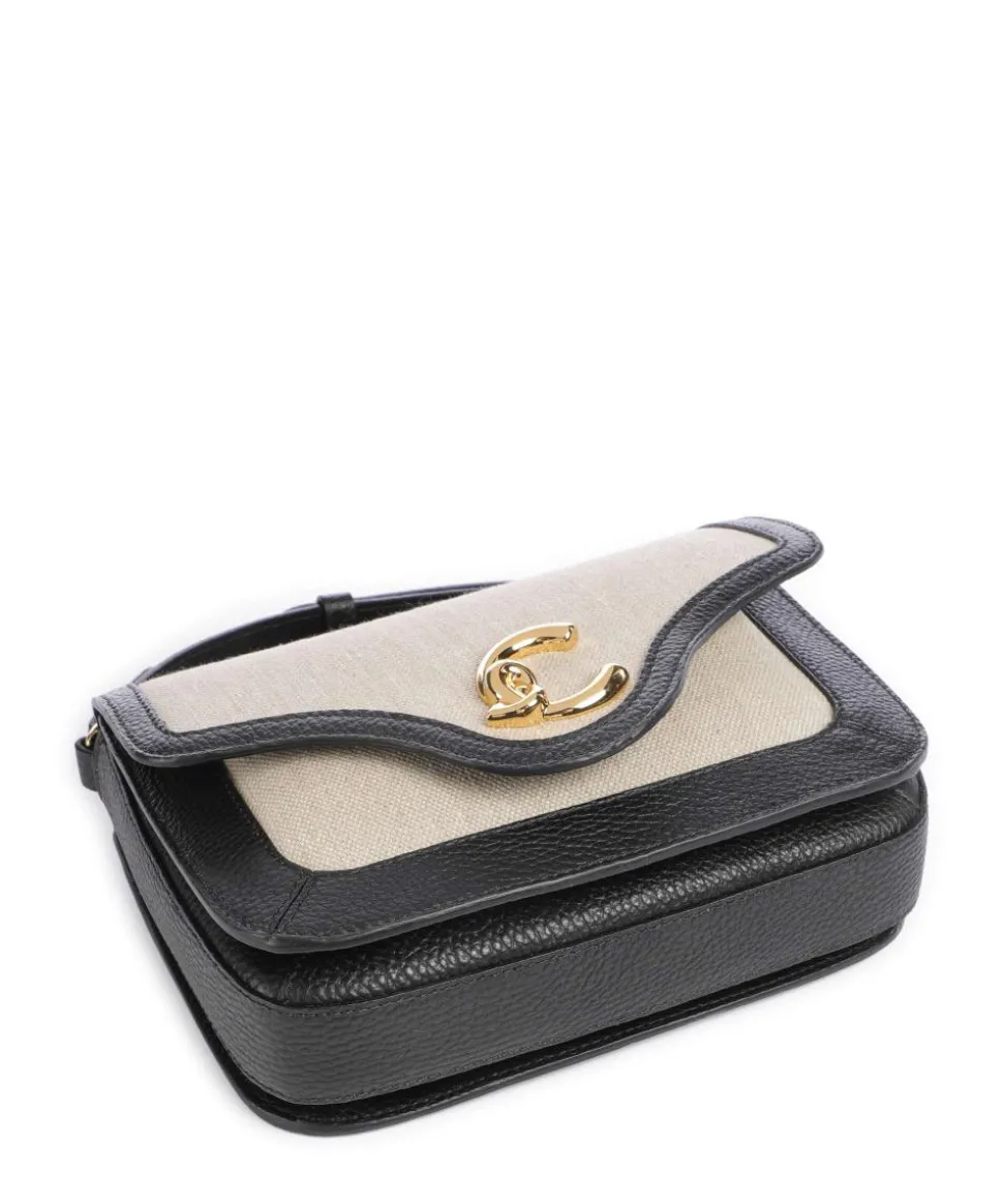 C-Me Umhängetasche Canvas natur/schwarz