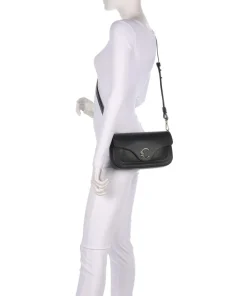 C-Me Umhängetasche genarbtes Rindsleder schwarz