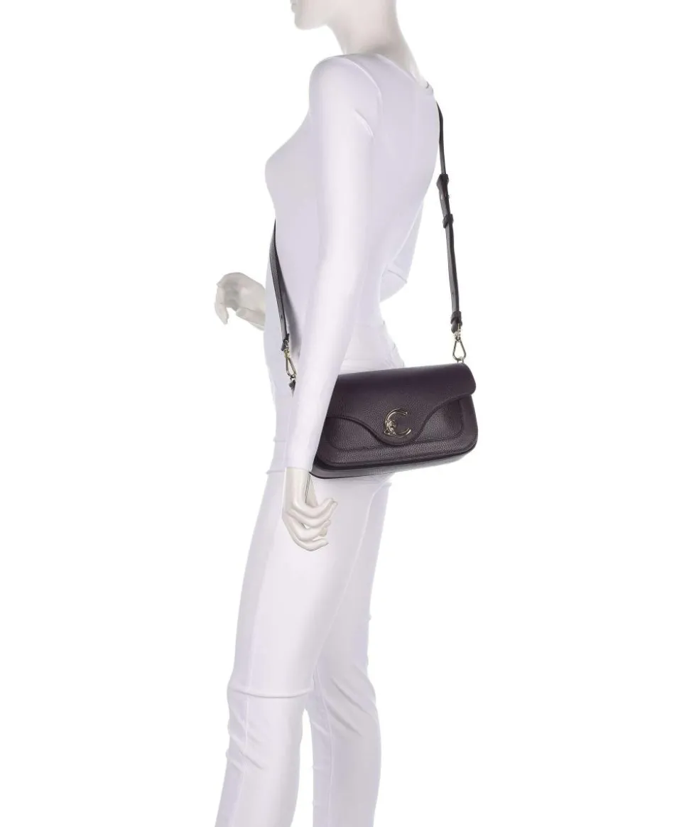 C-Me Umhängetasche genarbtes Rindsleder pflaume