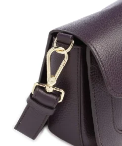 C-Me Umhängetasche genarbtes Rindsleder pflaume