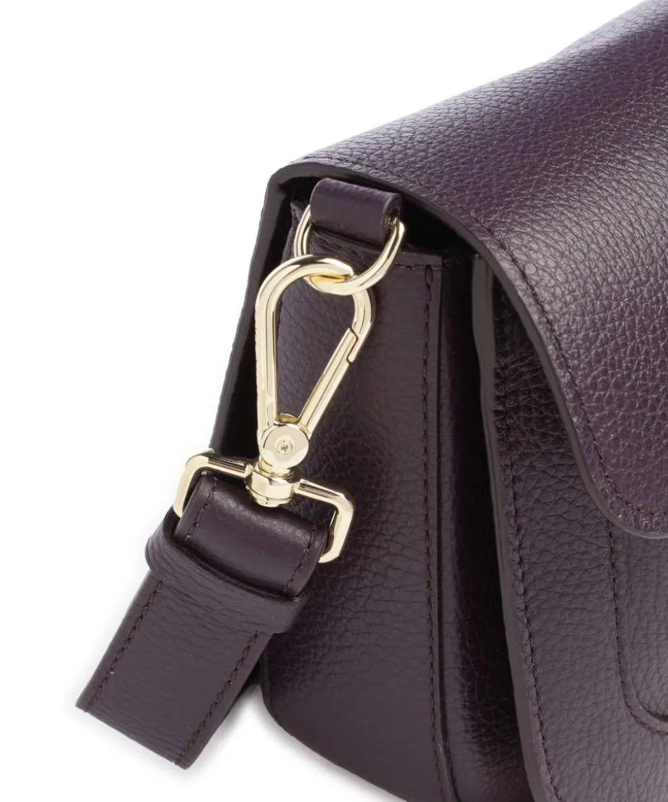 C-Me Umhängetasche genarbtes Rindsleder pflaume