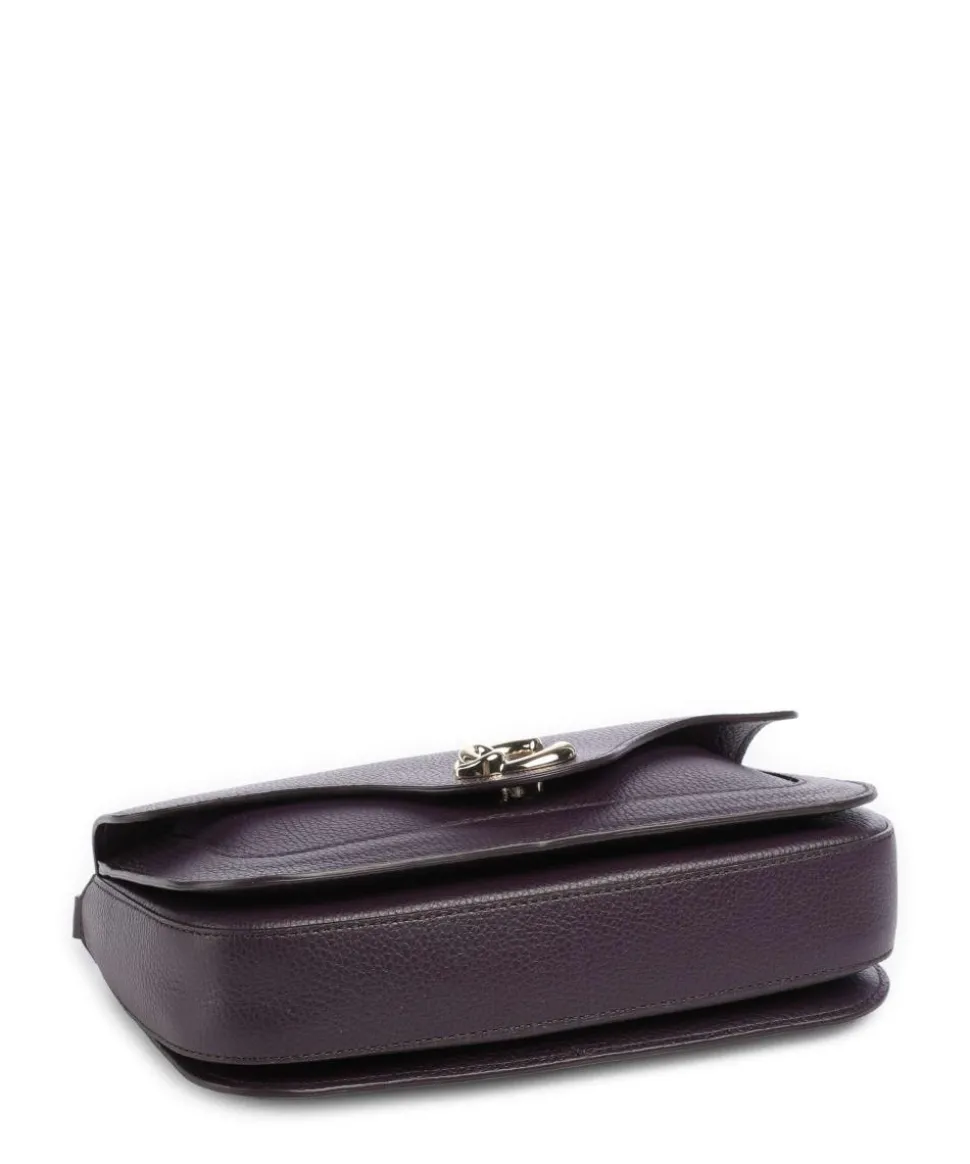 C-Me Umhängetasche genarbtes Rindsleder pflaume