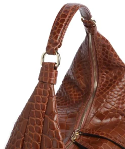 Cocco Mondial Nana Big Beuteltasche geprägtes Leder braun