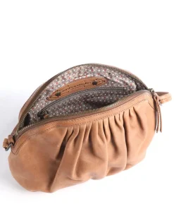Coffee Klatsch Aubrey Schultertasche genarbtes Rindsleder braun
