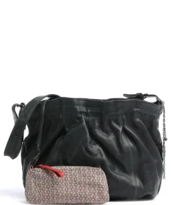 Coffee Klatsch Hannah Schultertasche genarbtes Leder dunkelgrün