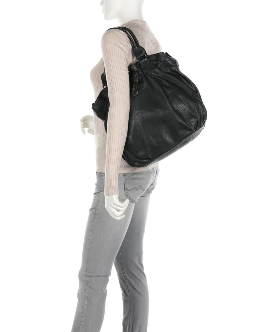 Coffee Klatsch Susan Shopper genarbtes Leder dunkelgrün