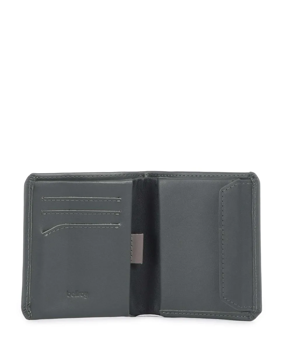 Coin RFID Geldbörse Leder graugrün