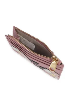 Coin Street Kreditkartenetui fein genarbtes Rindsleder altrosa