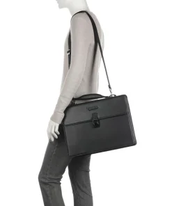 Collezione Modus Restyling Aktentasche 15″ genarbtes Rindsleder schwarz