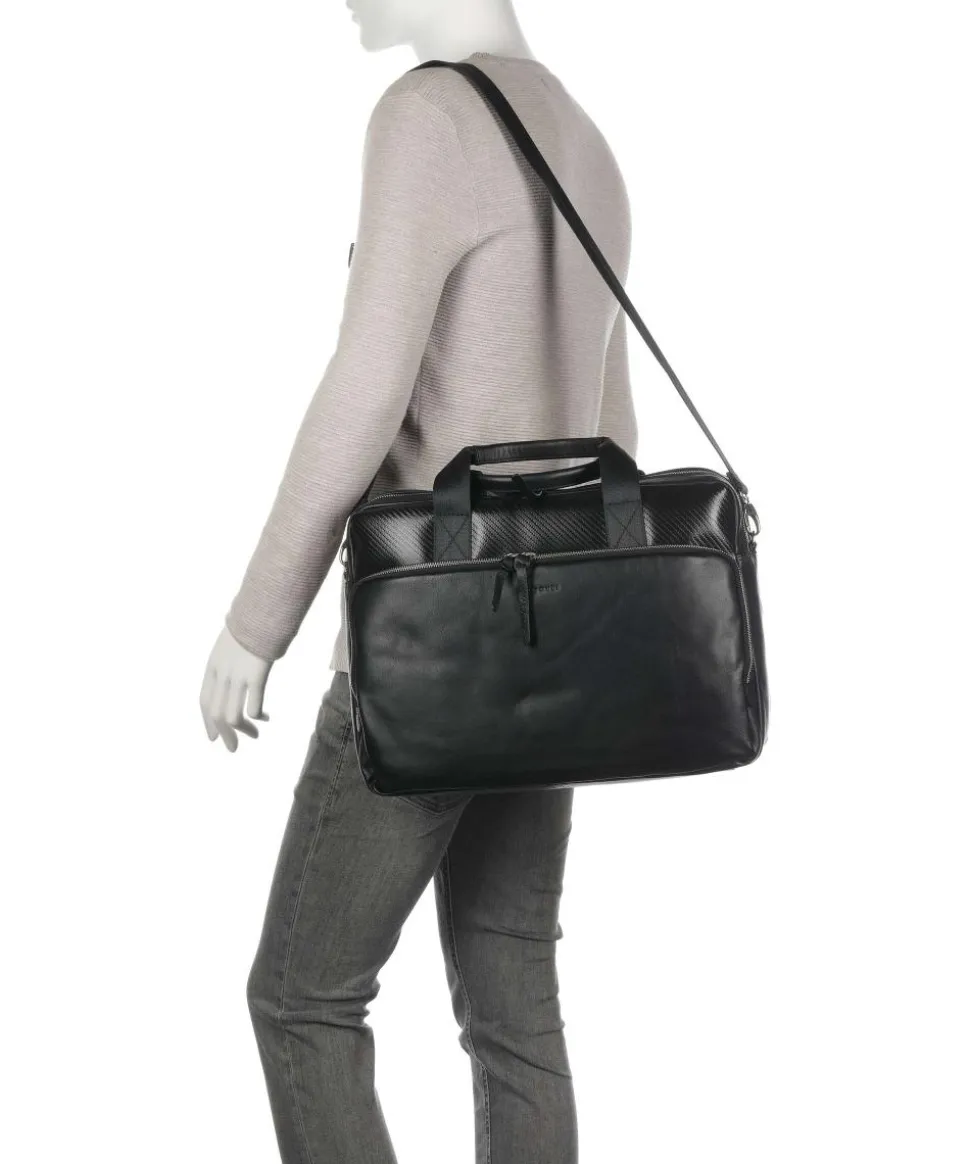 Comet Aktentasche 15″ fein genarbtes Rindsleder schwarz