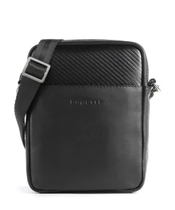 Comet Umhängetasche fein genarbtes Rindsleder schwarz