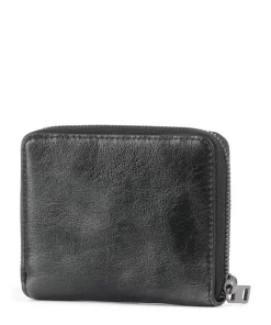 Conny Lack Distressed Geldbörse Leder anthrazit