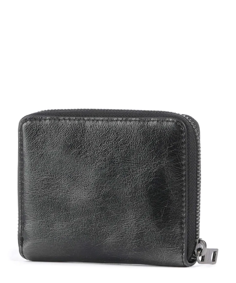 Conny Lack Distressed Geldbörse Leder anthrazit