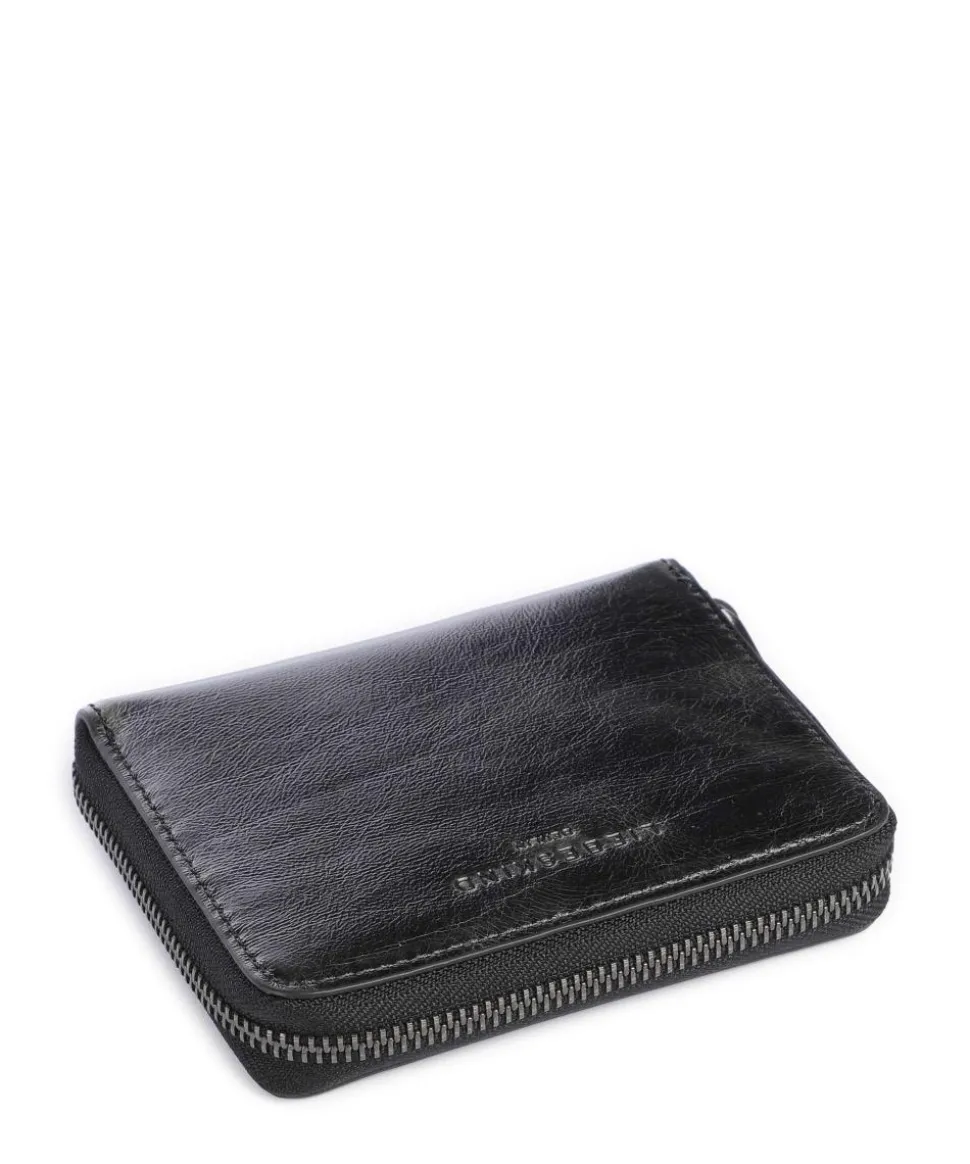 Conny Lack Distressed Geldbörse Leder anthrazit