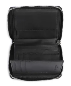 Conny Lack Distressed Geldbörse Leder schwarz