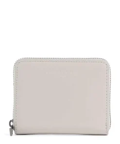 Conny Lack Distressed RFID Geldbörse Schafsleder grau/gelb